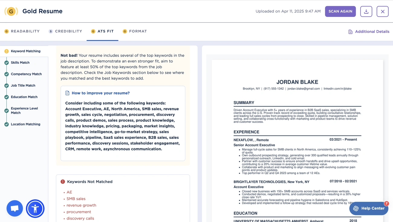 Using AI to analyze job descriptions and identify keywords