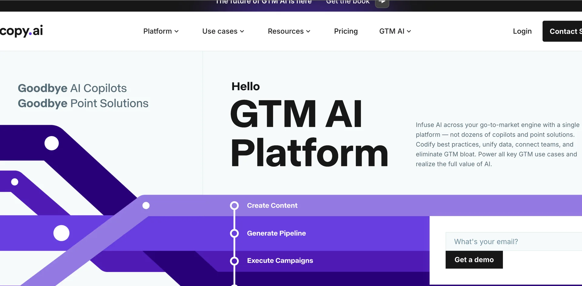 Copy.ai platform showing cover letter template options and AI writing capabilities