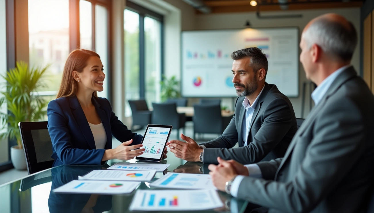 Professional preparing for salary negotiation conversation with employer