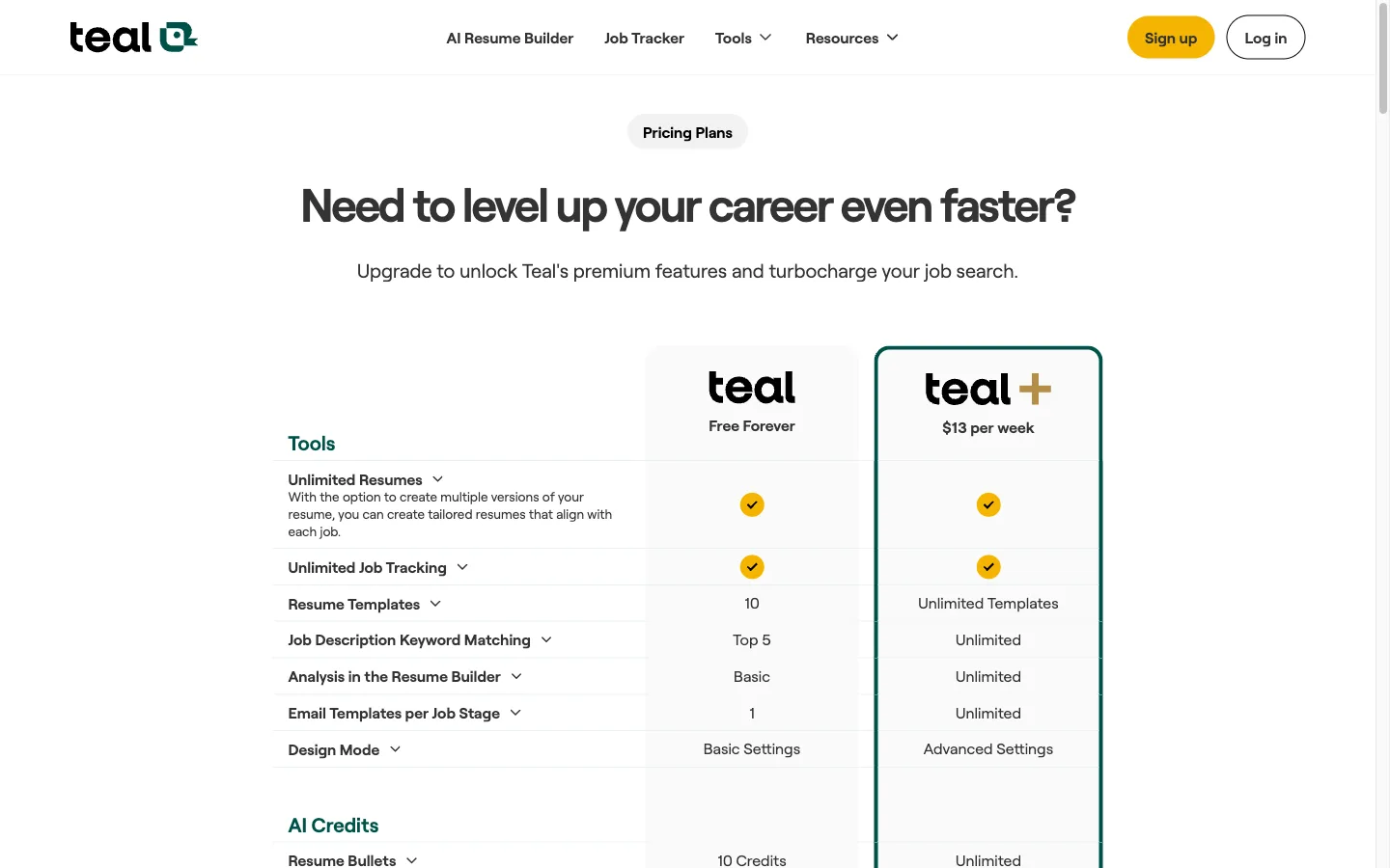 Teal+ pricing page hero showing the premium subscription upgrade for the teal review