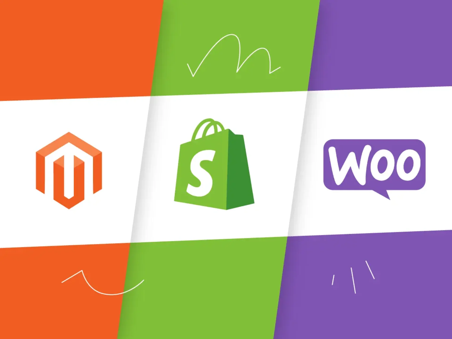 E-commerce platform Shopify and WooCommerce dashboard showing sales analytics